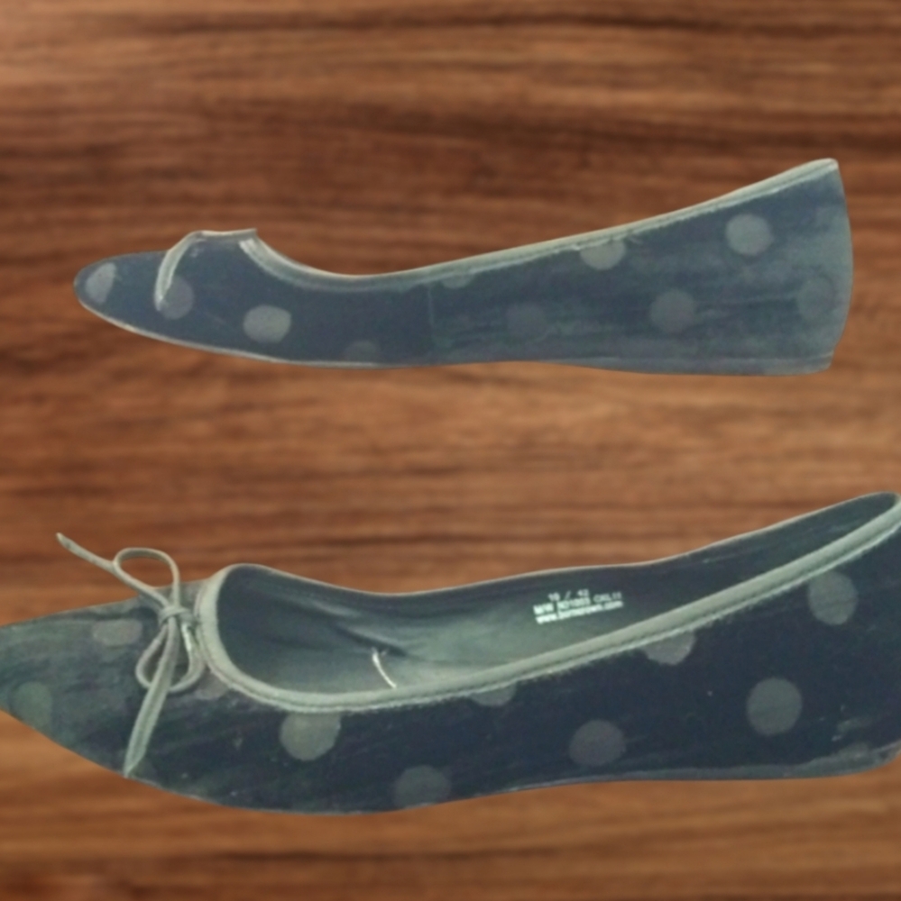 Born Crown Polka Dot Velvet Ballet Flats